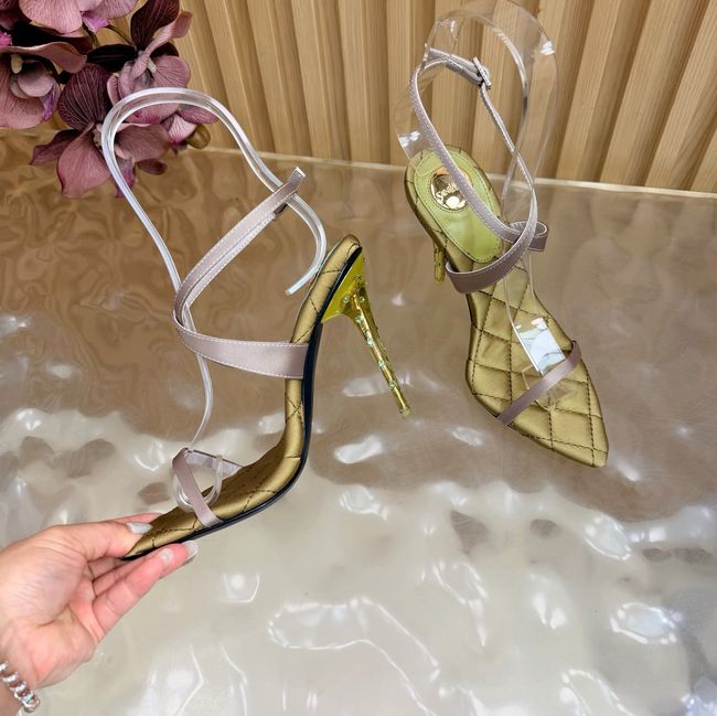 Saint Laurent in satin crepe and rhinestones Heel 10CM 69014-4