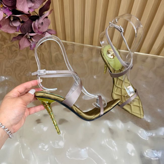 Saint Laurent in satin crepe and rhinestones Heel 10CM 69014-4