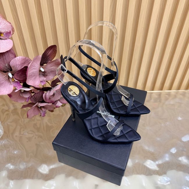 Saint Laurent in satin crepe and rhinestones Heel 10CM 69014-5