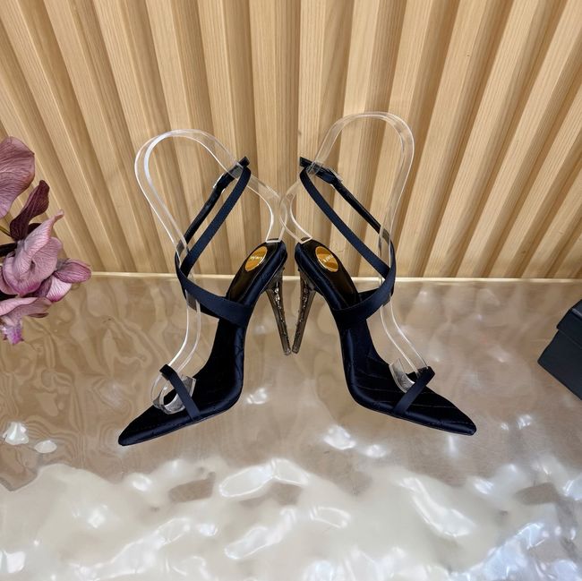 Saint Laurent in satin crepe and rhinestones Heel 10CM 69014-5