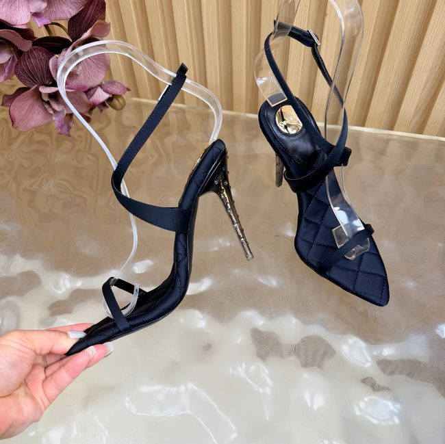 Saint Laurent in satin crepe and rhinestones Heel 10CM 69014-5