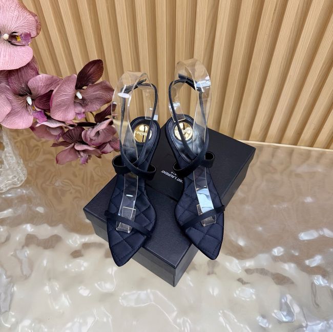 Saint Laurent in satin crepe and rhinestones Heel 10CM 69014-5