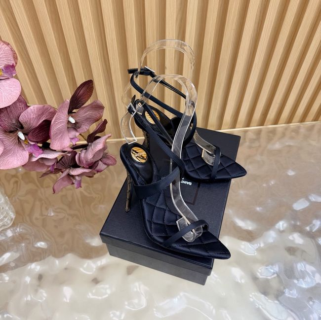 Saint Laurent in satin crepe and rhinestones Heel 10CM 69014-5