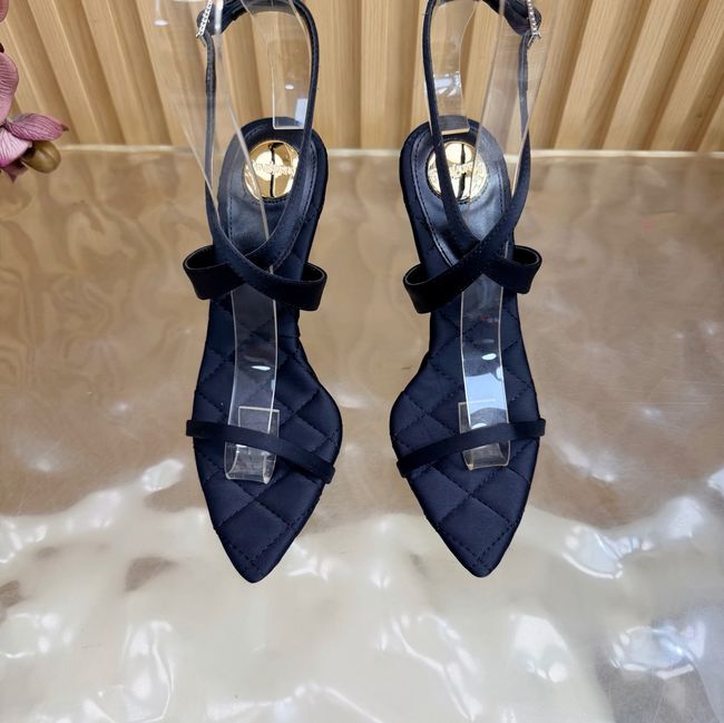 Saint Laurent in satin crepe and rhinestones Heel 10CM 69014-5
