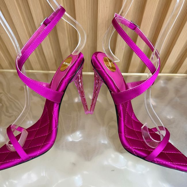 Saint Laurent in satin crepe and rhinestones Heel 10CM 69014-6