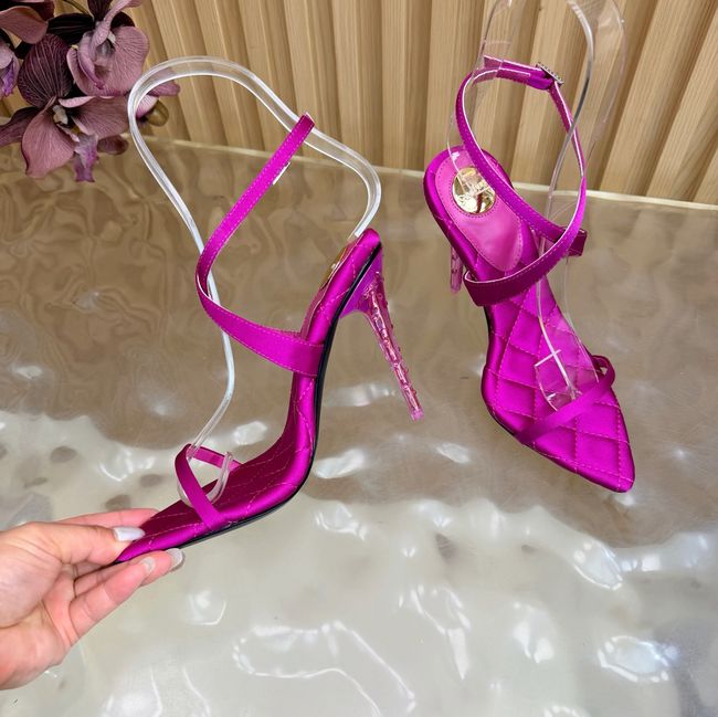 Saint Laurent in satin crepe and rhinestones Heel 10CM 69014-6