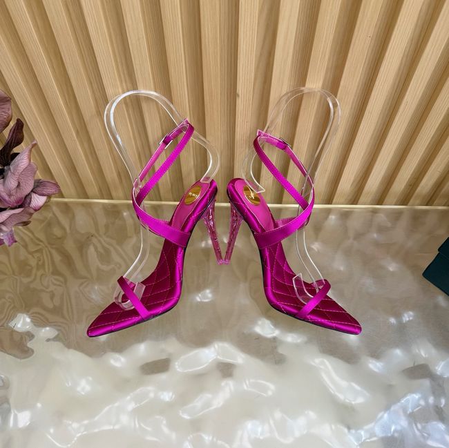 Saint Laurent in satin crepe and rhinestones Heel 10CM 69014-6