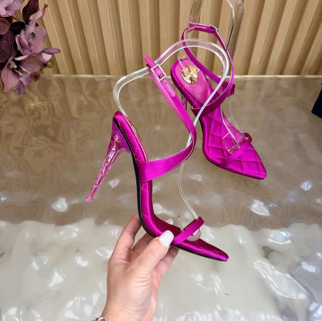 Saint Laurent in satin crepe and rhinestones Heel 10CM 69014-6