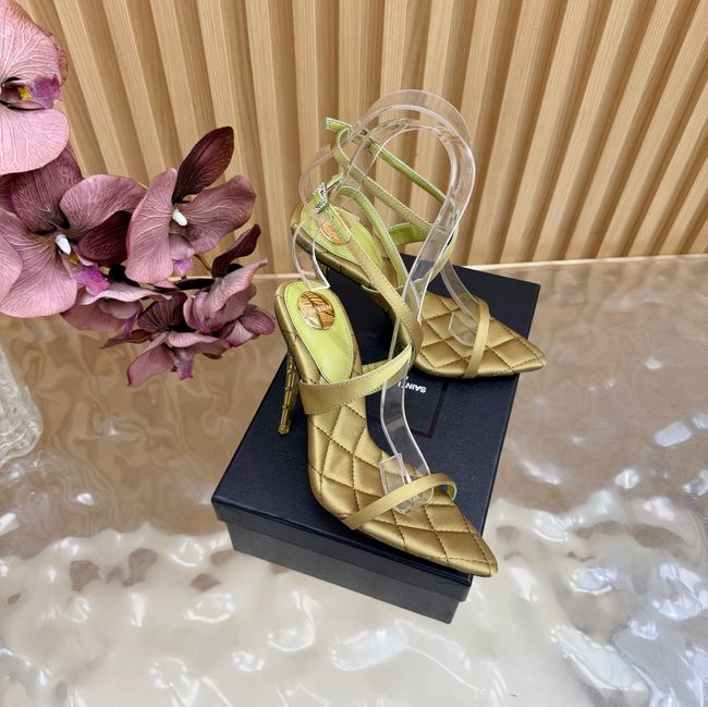 Saint Laurent in satin crepe and rhinestones Heel 10CM 69014-7