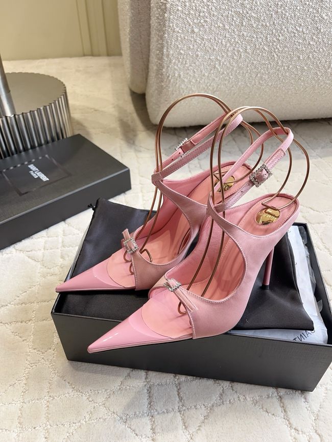 Saint Laurent in satin crepe and rhinestones Heel 10.5CM 69021-1