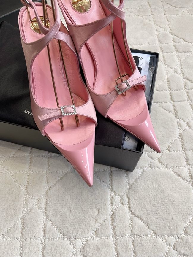 Saint Laurent in satin crepe and rhinestones Heel 10.5CM 69021-1