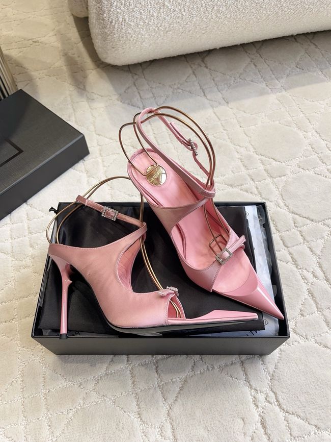 Saint Laurent in satin crepe and rhinestones Heel 10.5CM 69021-1