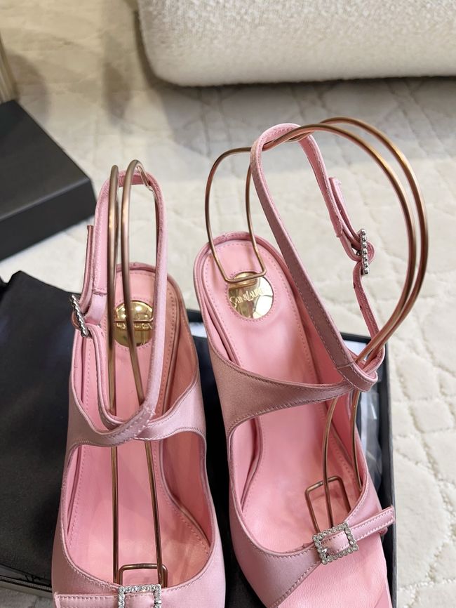 Saint Laurent in satin crepe and rhinestones Heel 10.5CM 69021-1