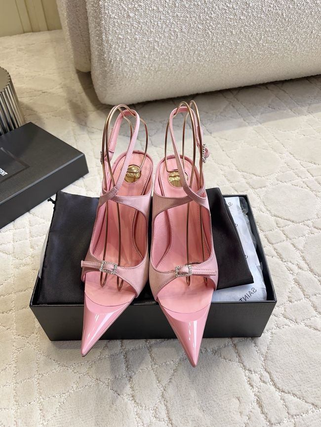 Saint Laurent in satin crepe and rhinestones Heel 10.5CM 69021-1