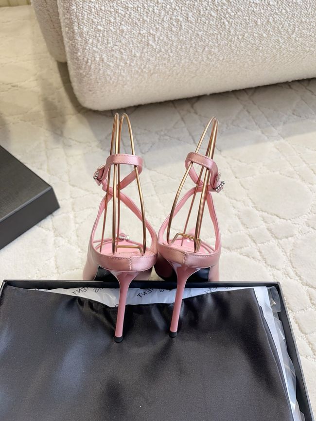Saint Laurent in satin crepe and rhinestones Heel 10.5CM 69021-1