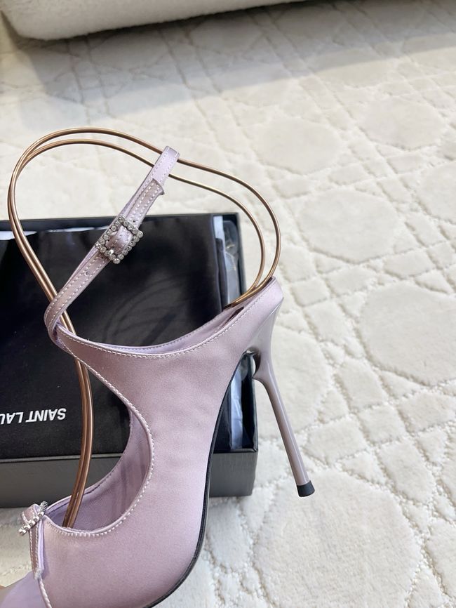 Saint Laurent in satin crepe and rhinestones Heel 10.5CM 69021-2