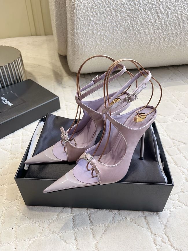 Saint Laurent in satin crepe and rhinestones Heel 10.5CM 69021-2