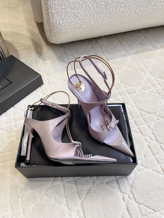 Saint Laurent in satin crepe and rhinestones Heel 10.5CM 69021-2