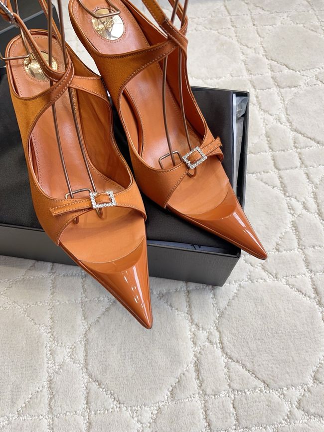 Saint Laurent in satin crepe and rhinestones Heel 10.5CM 69021-3
