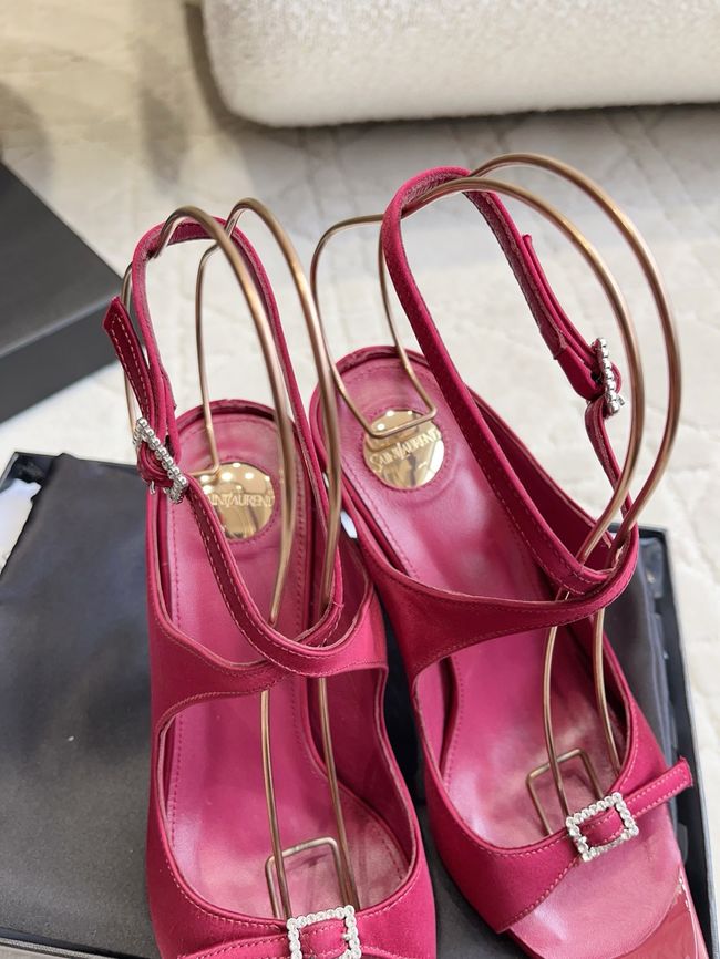 Saint Laurent in satin crepe and rhinestones Heel 10.5CM 69021-4