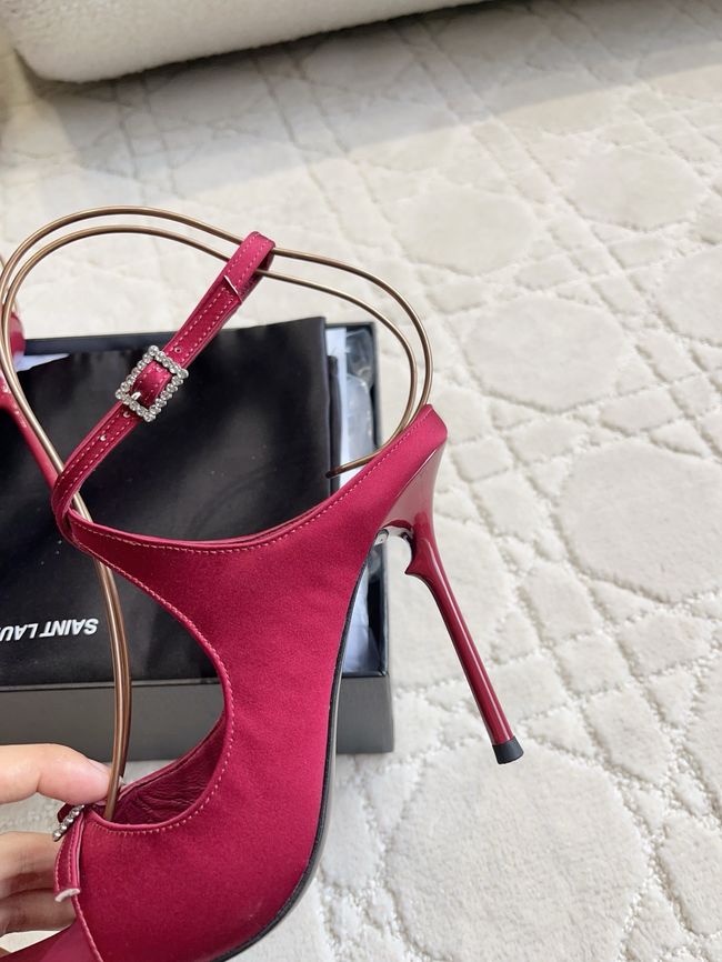 Saint Laurent in satin crepe and rhinestones Heel 10.5CM 69021-4
