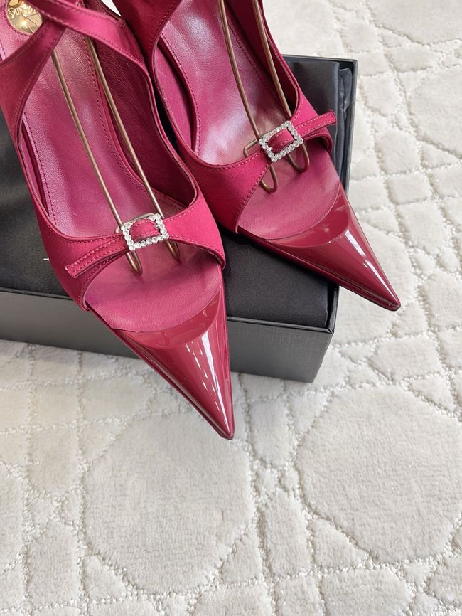 Saint Laurent in satin crepe and rhinestones Heel 10.5CM 69021-4