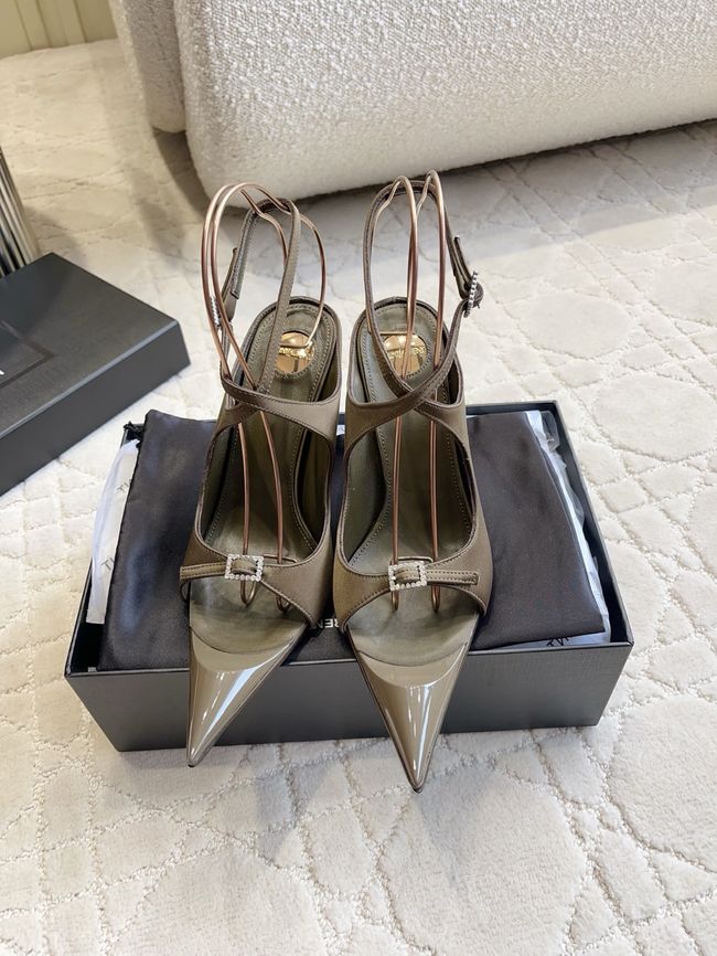 Saint Laurent in satin crepe and rhinestones Heel 10.5CM 69021-5
