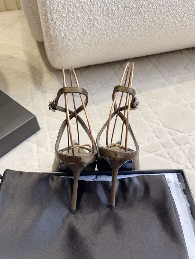 Saint Laurent in satin crepe and rhinestones Heel 10.5CM 69021-5