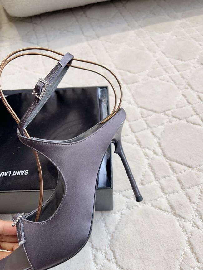 Saint Laurent in satin crepe and rhinestones Heel 10.5CM 69021-6