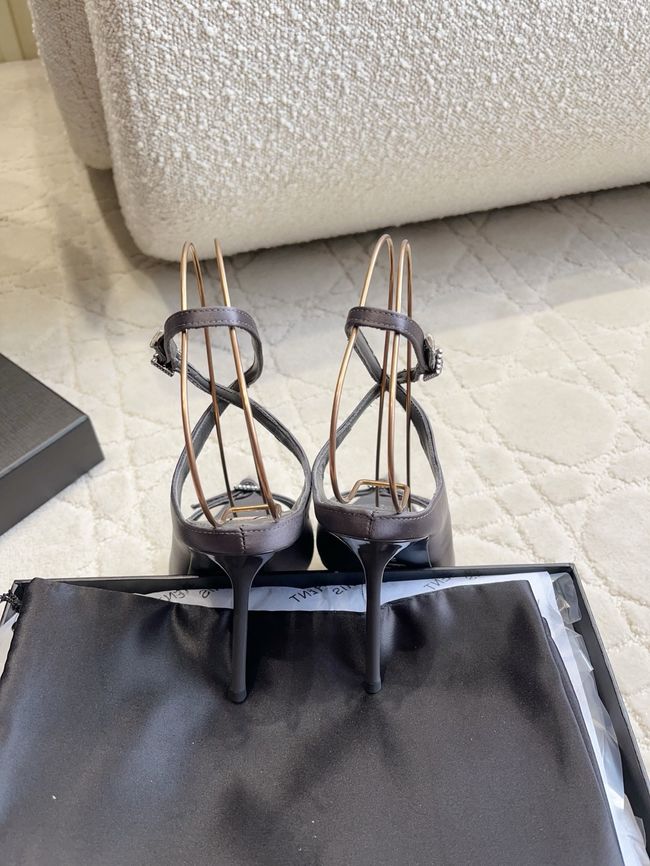 Saint Laurent in satin crepe and rhinestones Heel 10.5CM 69021-6