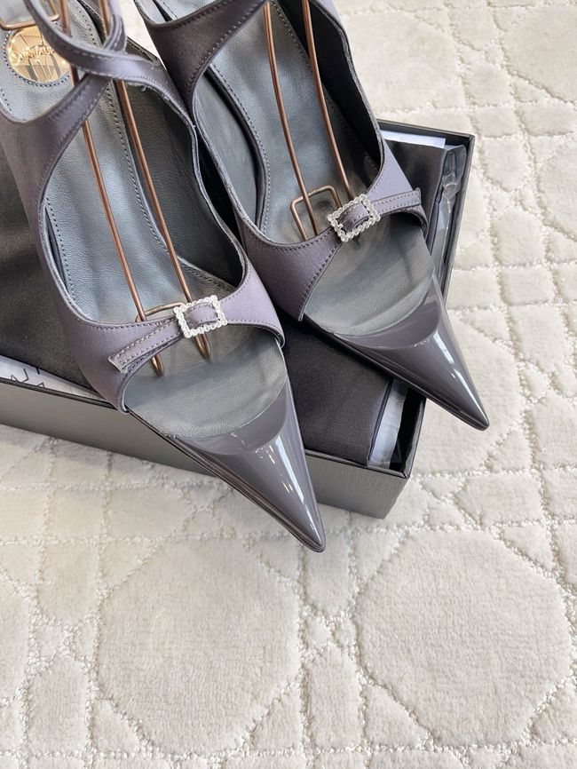 Saint Laurent in satin crepe and rhinestones Heel 10.5CM 69021-6