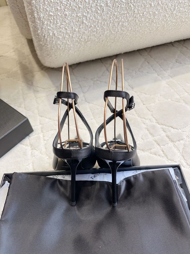 Saint Laurent in satin crepe and rhinestones Heel 10.5CM 69021-7