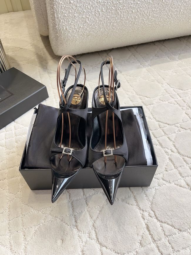 Saint Laurent in satin crepe and rhinestones Heel 10.5CM 69021-7