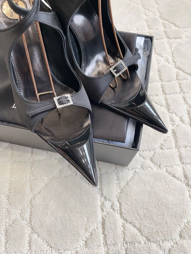 Saint Laurent in satin crepe and rhinestones Heel 10.5CM 69021-7