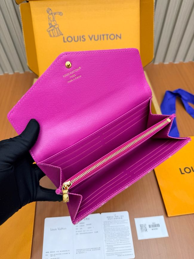 Louis Vuitton Sarah Wallet M28280 Fuchsia Denim