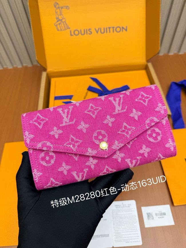 Louis Vuitton Sarah Wallet M28280 Fuchsia Denim