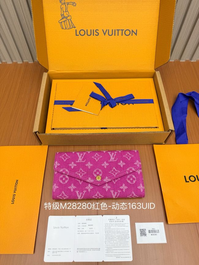 Louis Vuitton Sarah Wallet M28280 Fuchsia Denim