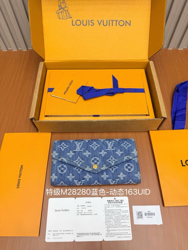 Louis Vuitton Sarah Wallet M28280 blue Denim Louis Vuitton Sarah Wallet M28280 blue Denim
