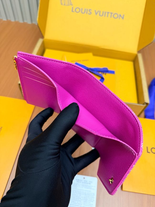 Louis Vuitton Victorine Wallet M27707 Fuchsia Denim