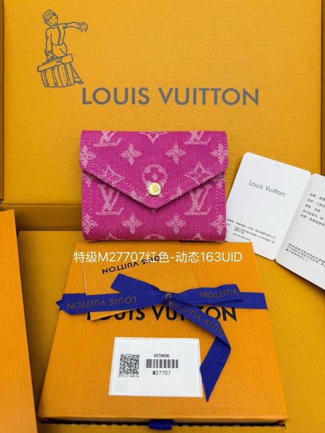 Louis Vuitton Victorine Wallet M27707 Fuchsia Denim