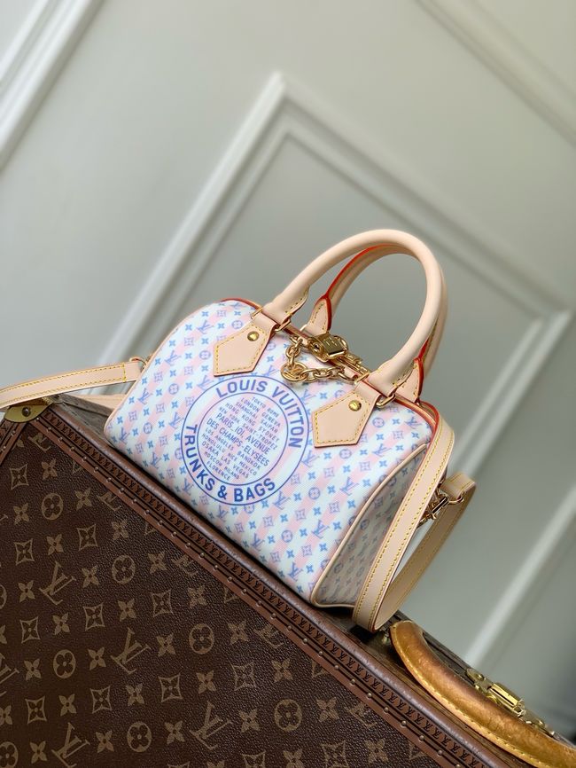 Louis Vuitton Speedy Bandouliere 20 M28668 Stamp Blue