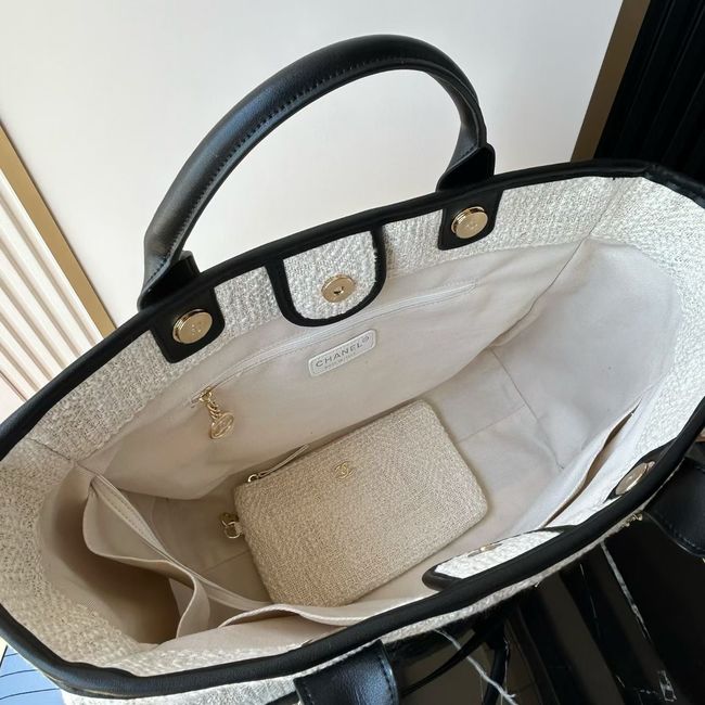 CHANEL Shopping Bag AS3251 white&black CHANEL Shopping Bag AS3251 white&black