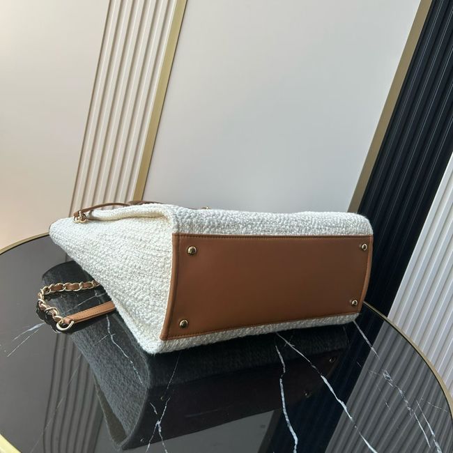 CHANEL Shopping Bag AS3257 white&Apricot