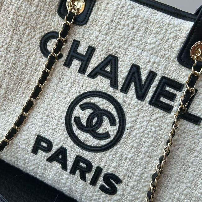 CHANEL Shopping Bag  AS3257 white&black