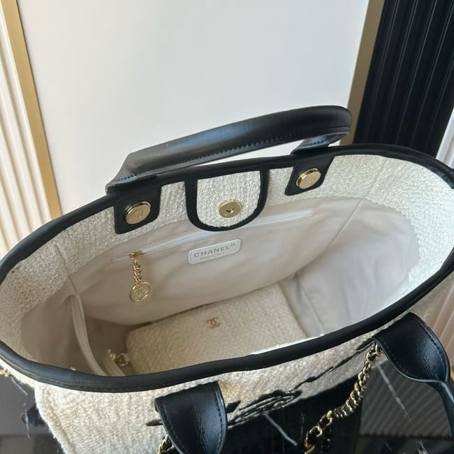 CHANEL Shopping Bag  AS3257 white&black