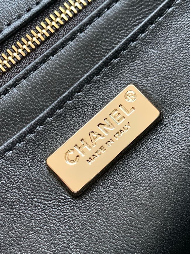 Chanel Small Flap Bag Embroidery AS4561 black