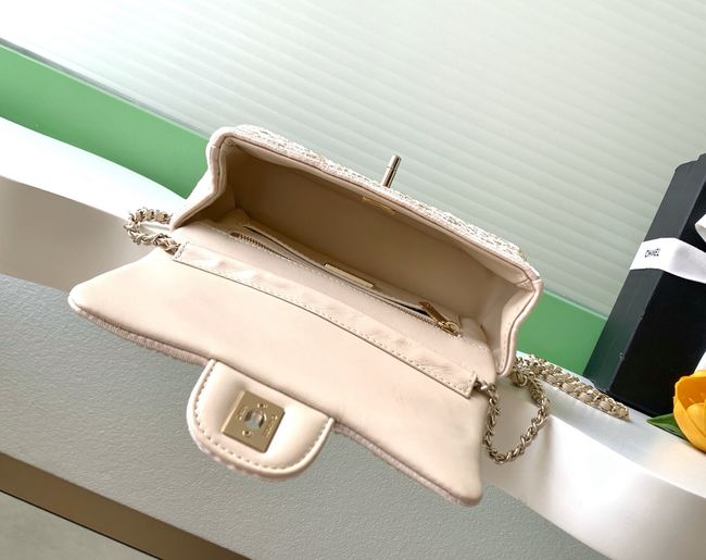 Chanel Small Flap Bag Embroidery AS4561 cream