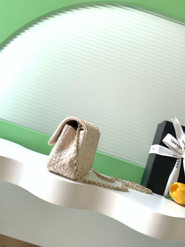 Chanel Small Flap Bag Embroidery AS4561 cream