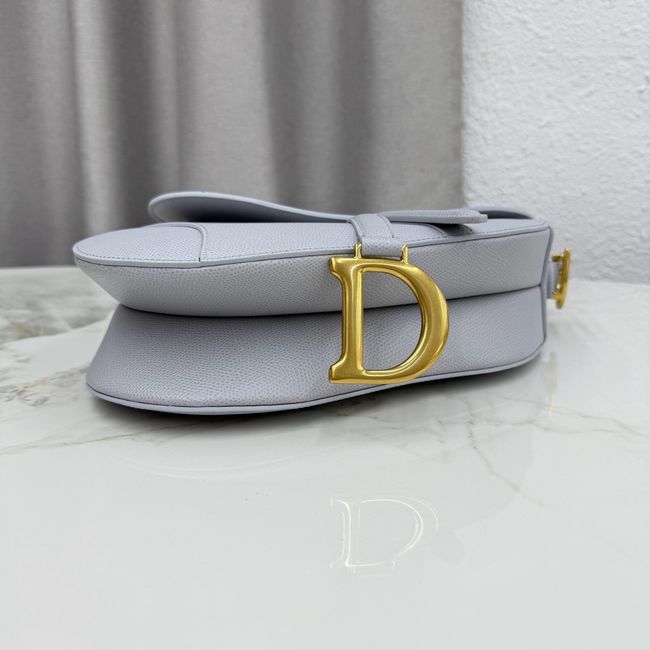 Dior Saddle Bag with Strap Saddle Grained Calfskin M0455CBAA ice blue Dior Saddle Bag with Strap Saddle Grained Calfskin M0455CBAA ice blue