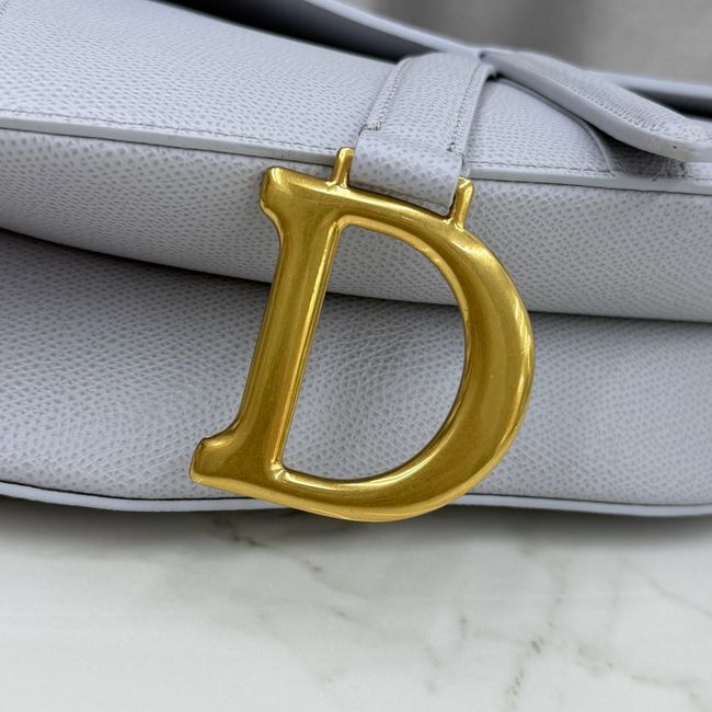 Dior Saddle Bag with Strap Saddle Grained Calfskin M0455CBAA ice blue Dior Saddle Bag with Strap Saddle Grained Calfskin M0455CBAA ice blue